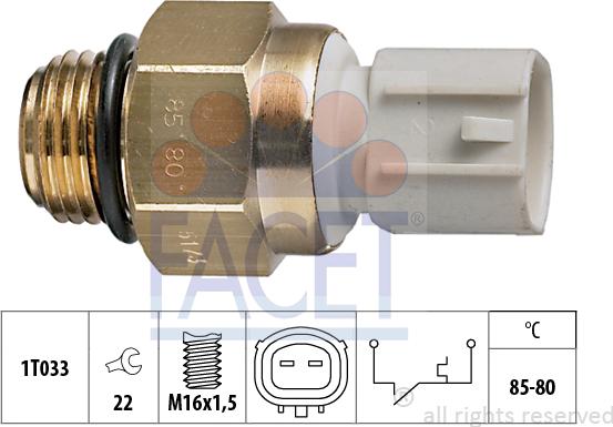 FACET 7.5173 - Termocontatto, Ventola radiatore www.autoricambi360.it