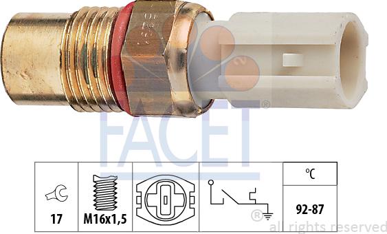 FACET 7.5291 - Termocontatto, Ventola radiatore www.autoricambi360.it