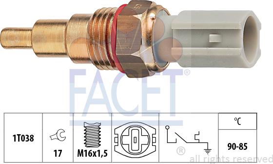 FACET 7.5205 - Termocontatto, Ventola radiatore www.autoricambi360.it