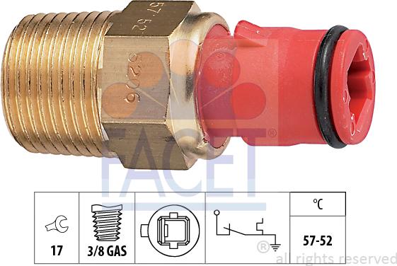 FACET 7.5206 - Termocontatto, Ventola radiatore www.autoricambi360.it