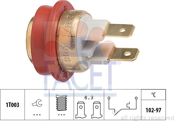 FACET 7.5208 - Termocontatto, Ventola radiatore www.autoricambi360.it