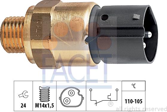 FACET 7.5273 - Termocontatto, Ventola radiatore www.autoricambi360.it