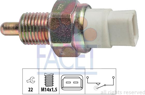 FACET 7.6042 - Interruttore, Luce di retromarcia www.autoricambi360.it