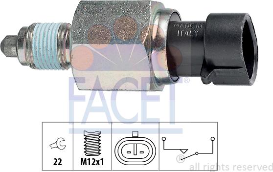 FACET 7.6196 - Interruttore, Luce di retromarcia www.autoricambi360.it