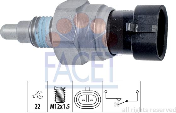 FACET 7.6323 - Interruttore, Luce di retromarcia www.autoricambi360.it