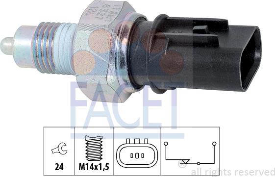 FACET 7.6327 - Interruttore, Luce di retromarcia www.autoricambi360.it