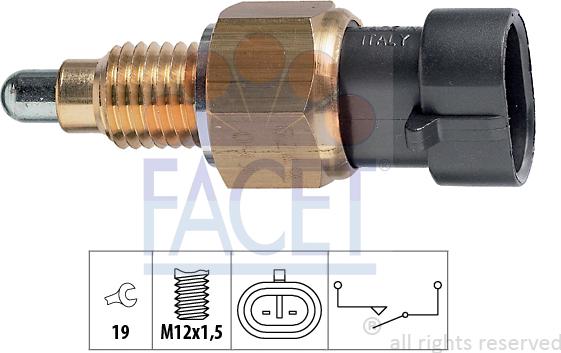 FACET 7.6249 - Interruttore, Luce di retromarcia www.autoricambi360.it