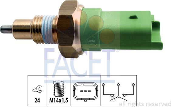 FACET 7.6245 - Interruttore, Luce di retromarcia www.autoricambi360.it