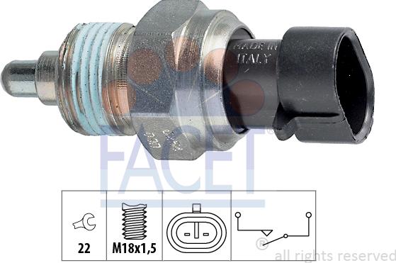 FACET 7.6254 - Interruttore, Luce di retromarcia www.autoricambi360.it