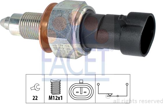 FACET 7.6258 - Interruttore, Luce di retromarcia www.autoricambi360.it
