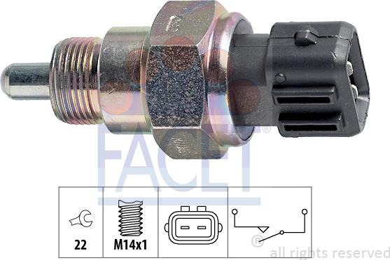 FACET 7.6216 - Interruttore, Luce di retromarcia www.autoricambi360.it