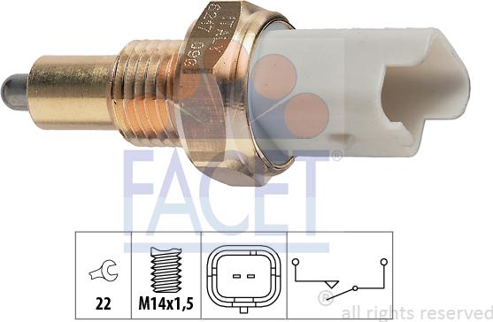 FACET 7.6217 - Interruttore, Luce di retromarcia www.autoricambi360.it