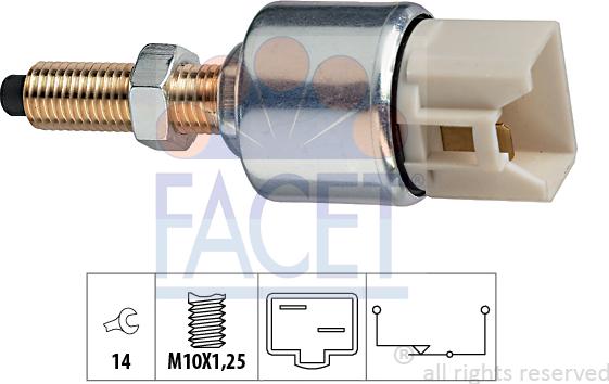 FACET 7.1092 - Interruttore luce freno www.autoricambi360.it