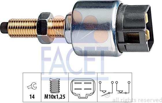 FACET 7.1044 - Interruttore luce freno www.autoricambi360.it
