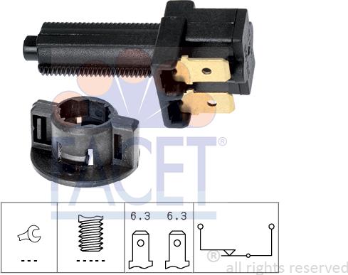 FACET 7.1041 - Interruttore luce freno www.autoricambi360.it