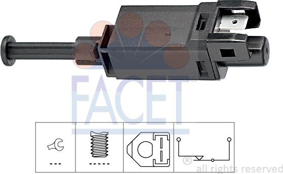 FACET 7.1055 - Interruttore luce freno www.autoricambi360.it