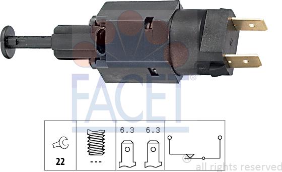 FACET 7.1050 - Interruttore luce freno www.autoricambi360.it