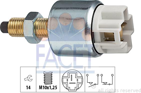 FACET 7.1053 - Interruttore luce freno www.autoricambi360.it
