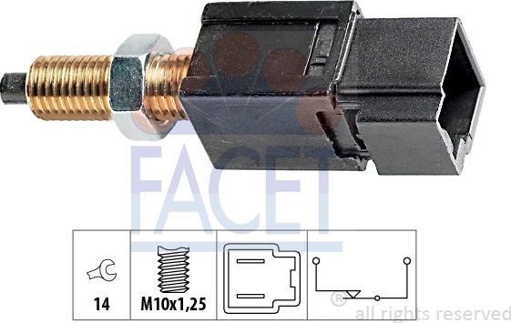 FACET 7.1052 - Interruttore luce freno www.autoricambi360.it
