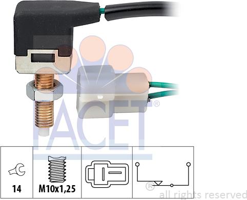 FACET 7.1057 - Interruttore luce freno www.autoricambi360.it