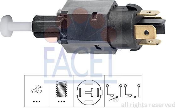 FACET 7.1065 - Interruttore luce freno www.autoricambi360.it