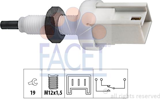 FACET 7.1067 - Interruttore luce freno www.autoricambi360.it