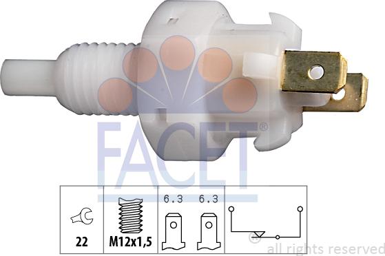 FACET 7.1004 - Interruttore luce freno www.autoricambi360.it