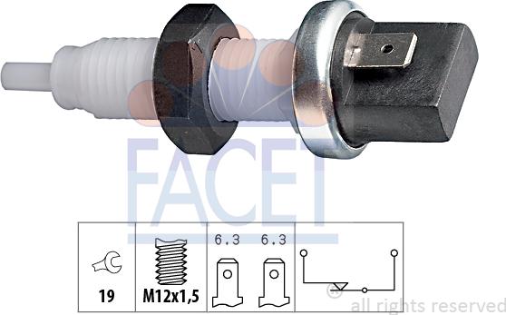 FACET 7.1000 - Interruttore luce freno www.autoricambi360.it