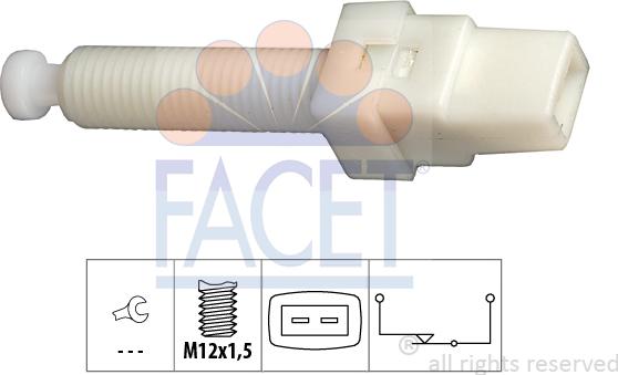 FACET 7.1015 - Interruttore luce freno www.autoricambi360.it