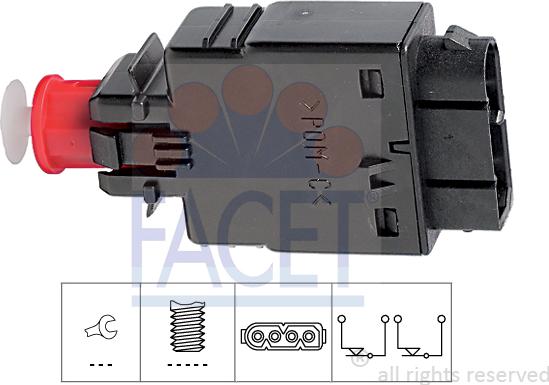 FACET 7.1081 - Interruttore luce freno www.autoricambi360.it