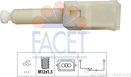 FACET 7.1087 - Interruttore luce freno www.autoricambi360.it