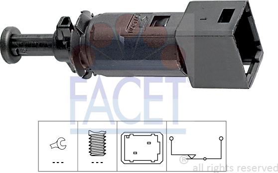 FACET 7.1148 - Interruttore luce freno www.autoricambi360.it