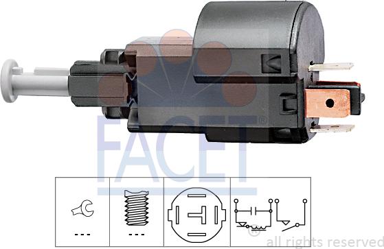 FACET 7.1156 - Interruttore luce freno www.autoricambi360.it
