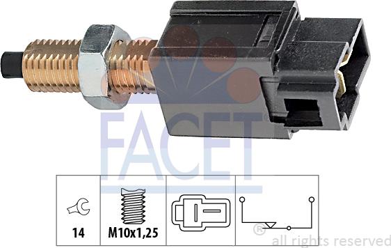 FACET 7.1169 - Interruttore luce freno www.autoricambi360.it