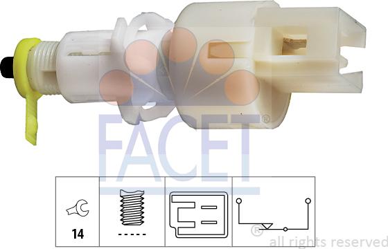 FACET 7.1108 - Interruttore luce freno www.autoricambi360.it