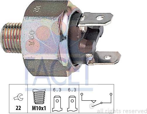 FACET 7.1102 - Interruttore luce freno www.autoricambi360.it