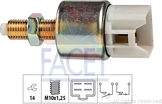 FACET 7.1119 - Interruttore luce freno www.autoricambi360.it