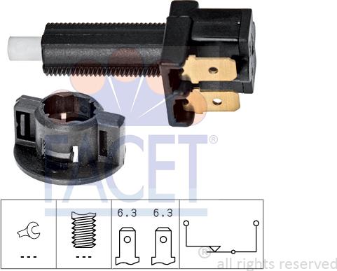 FACET 7.1112 - Interruttore luce freno www.autoricambi360.it
