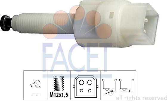 FACET 7.1126 - Interruttore luce freno www.autoricambi360.it