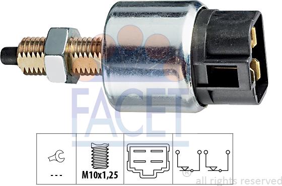 FACET 7.1128 - Interruttore luce freno www.autoricambi360.it