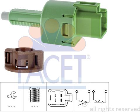 FACET 7.1254 - Interruttore luce freno www.autoricambi360.it