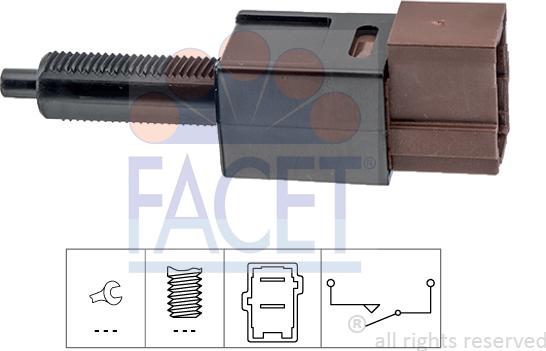 FACET 7.1265 - Interruttore luce freno www.autoricambi360.it