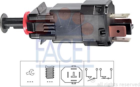 FACET 7.1205 - Interruttore luce freno www.autoricambi360.it