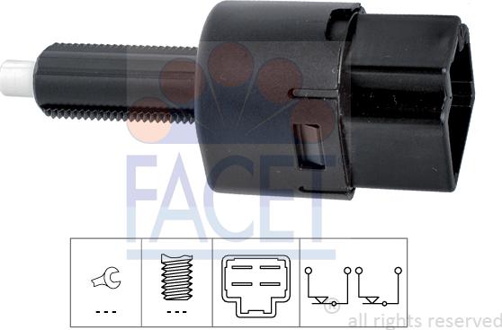 FACET 7.1202 - Interruttore luce freno www.autoricambi360.it