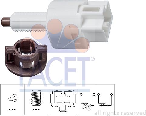 FACET 7.1212 - Interruttore luce freno www.autoricambi360.it