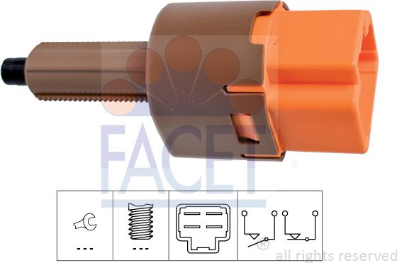 FACET 7.1282 - Interruttore luce freno www.autoricambi360.it
