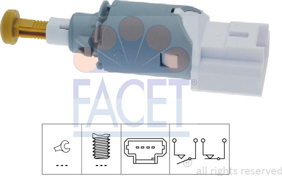 FACET 7.1225 - Interruttore luce freno www.autoricambi360.it