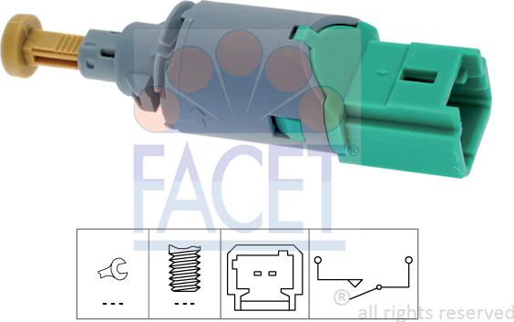 FACET 7.1223 - Interruttore luce freno www.autoricambi360.it