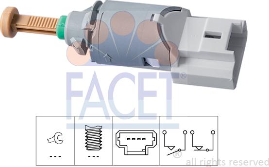FACET 7.1227 - Interruttore luce freno www.autoricambi360.it