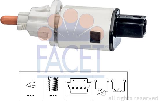 FACET 7.1275 - Interruttore luce freno www.autoricambi360.it